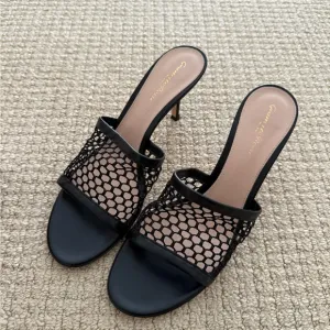 Gianvito Rossi Black Mesh Women's Heels - Size 41.5