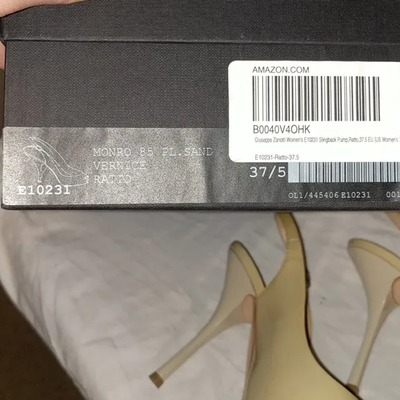 Giuseppe Zanotti Beige Slingback Shoes 37.5