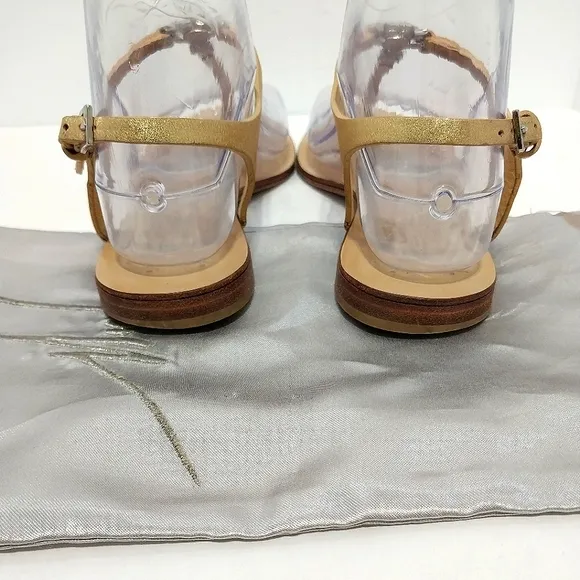 Giuseppe Zanotti Crystal T-Strap Sandals, Size 7|EUR‎ 37