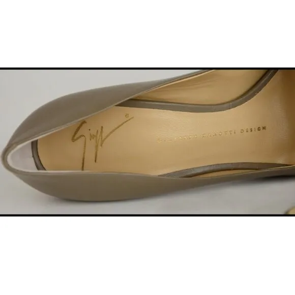 GIUSEPPE ZANOTTI SHOES PLATFORM PUMPS OPEN TOE LEATHER HIGH HEEL IT 39.5 US 9.5