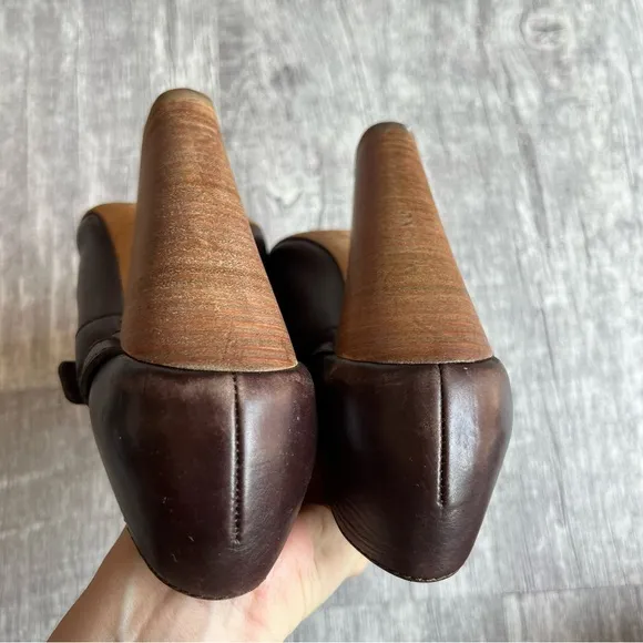 GIVENCHY EU 37 US 6.5 Brown Leather Open Toe Ankle Pump Booties Shoes