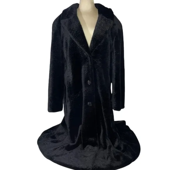 Gorgeous Luxury Fur Coat Full Long Length Soft High Quality Faux Fur Size XL