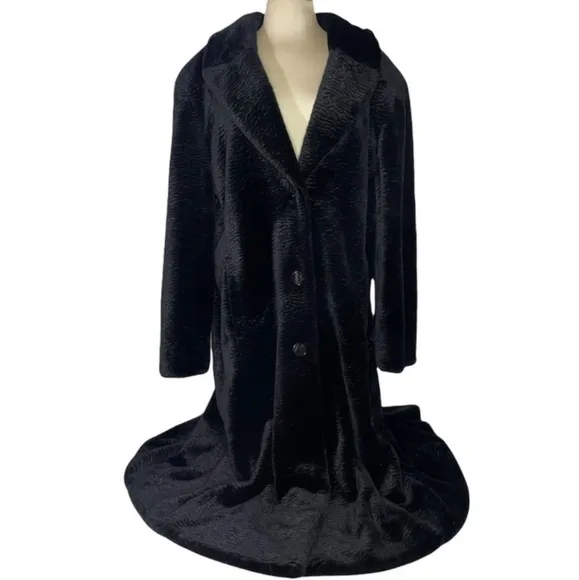 Gorgeous Luxury Fur Coat Full Long Length Soft High Quality Faux Fur Size XL