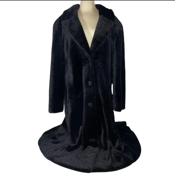 Gorgeous Luxury Fur Coat Full Long Length Soft High Quality Faux Fur Size XL
