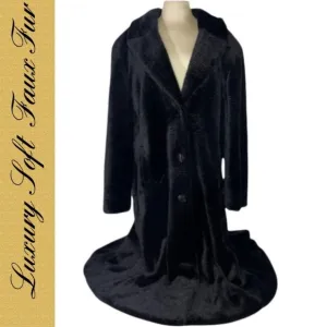 Gorgeous Luxury Fur Coat Full Long Length Soft High Quality Faux Fur Size XL