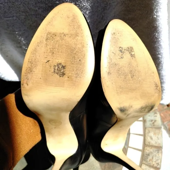 GORGEOUS MK OPEN TOE GENUINE LEATHER HIDDEN PLATFORM HEELS SHOES SIZE 11