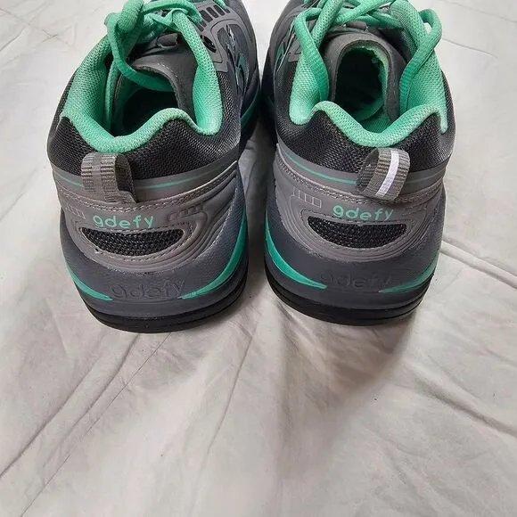 Gravity Defyer Ion Grey &amp;‎ Blue Orthopedic Athletic Shoes Women's Size 7