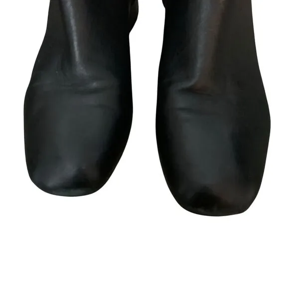 Gravitypope Soft Leather Ankle Bootle Women's Italy Zip Up Black Size 39 US 8