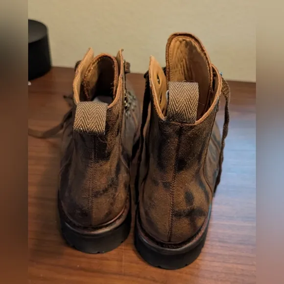 Grenson Brady NWOT Brown Leather Combat Boots Sz 9.5 EU 40 MSRP 698$
