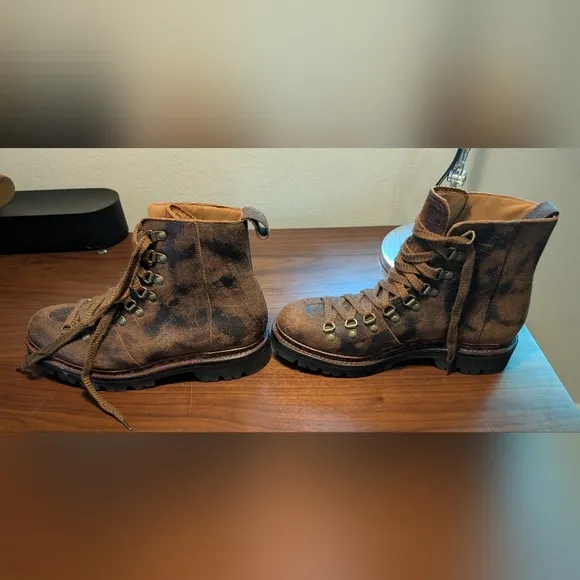 Grenson Brady NWOT Brown Leather Combat Boots Sz 9.5 EU 40 MSRP 698$