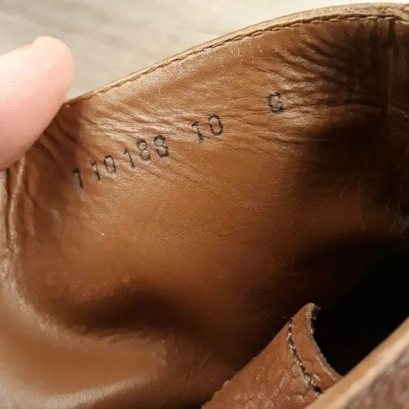GRENSON Goodyear Brown Leather Sz 11‎ G Mens Lace Up Split Toe Boots