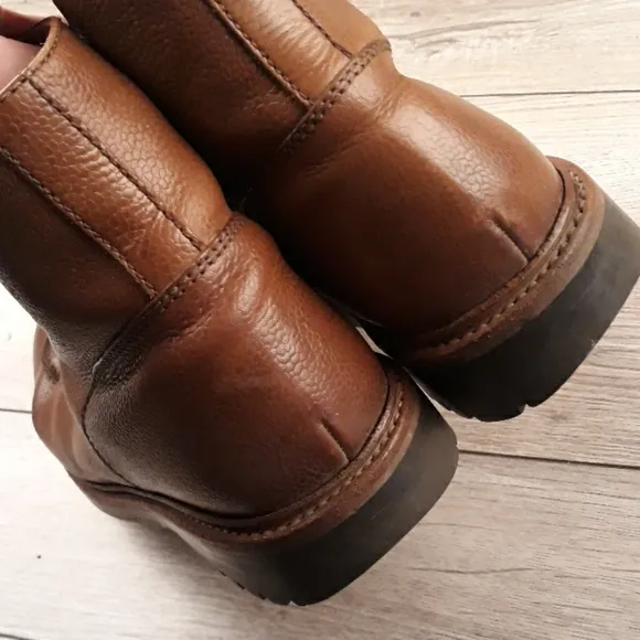 GRENSON Goodyear Brown Leather Sz 11‎ G Mens Lace Up Split Toe Boots
