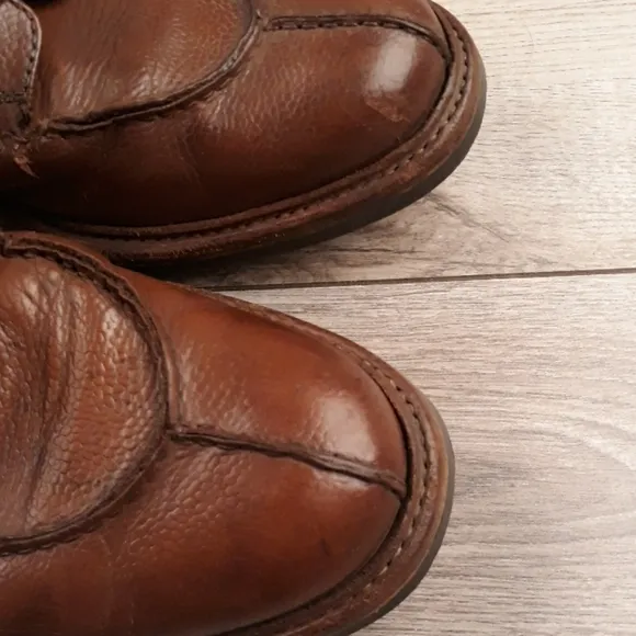 GRENSON Goodyear Brown Leather Sz 11‎ G Mens Lace Up Split Toe Boots