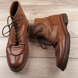 GRENSON Goodyear Brown Leather Sz 11‎ G Mens Lace Up Split Toe Boots