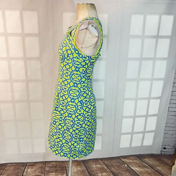 Gretchen Scott blue and yellow geometric print sundress size medium