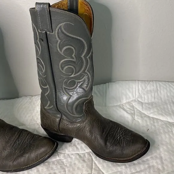 Grey Nocona Cowboy Boots Size 9 1/2 EE See Video