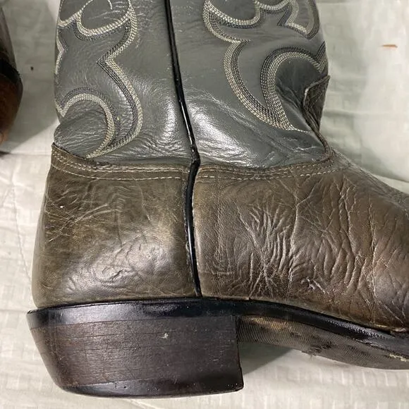Grey Nocona Cowboy Boots Size 9 1/2 EE See Video
