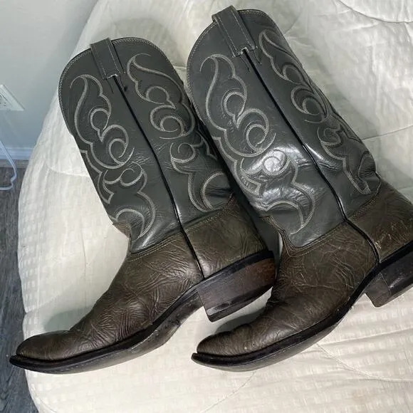 Grey Nocona Cowboy Boots Size 9 1/2 EE See Video