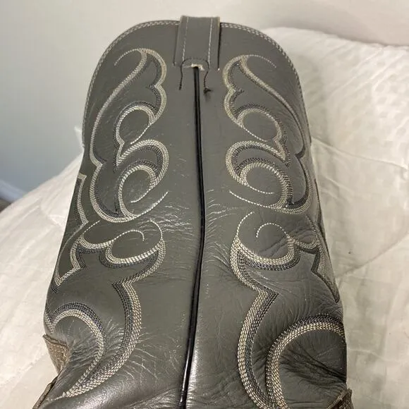 Grey Nocona Cowboy Boots Size 9 1/2 EE See Video