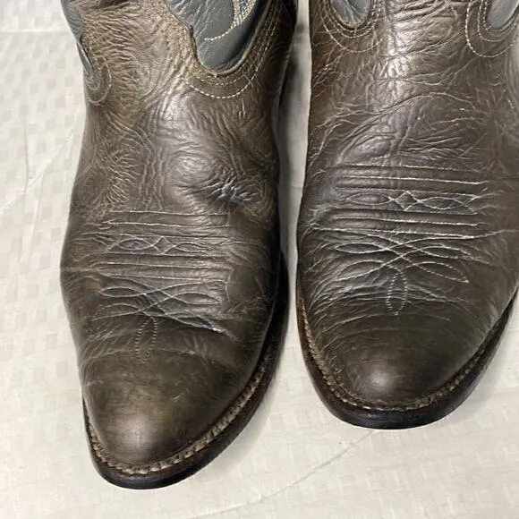 Grey Nocona Cowboy Boots Size 9 1/2 EE See Video