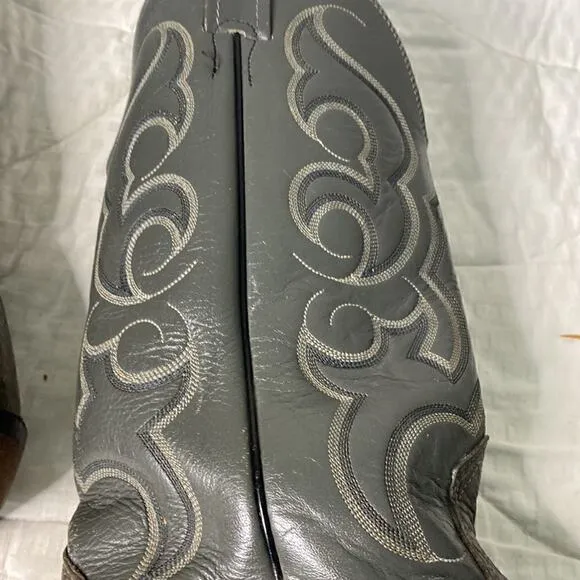 Grey Nocona Cowboy Boots Size 9 1/2 EE See Video