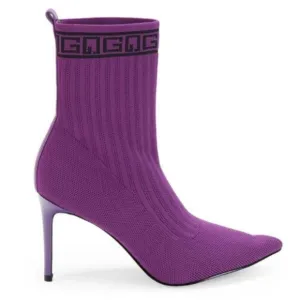 Guess Stiletto Purple Sock Ankle Boots