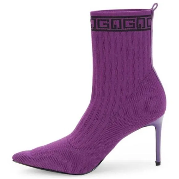 Guess Stiletto Purple Sock Ankle Boots