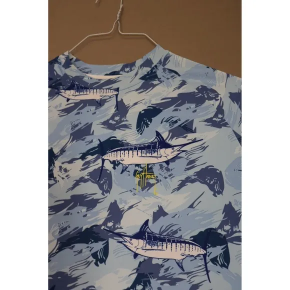 Guy Harvey Men's Long Sleeve Fishing Shirt Size XL