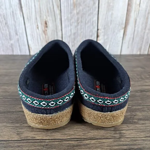 Haflinger Slip On Mule GZ Classic Grizzly Wool Slipper Men's Sz 7 EU40 Women's 9