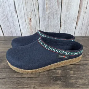 Haflinger Slip On Mule GZ Classic Grizzly Wool Slipper Men's Sz 7 EU40 Women's 9