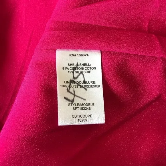 Halston Heritage Pink Peplum Cap Sleeve Dress 2