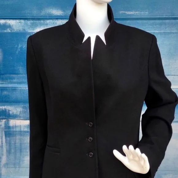 Handmacher Vintage Ladies Pure Wool (3) Button Lux Blazer