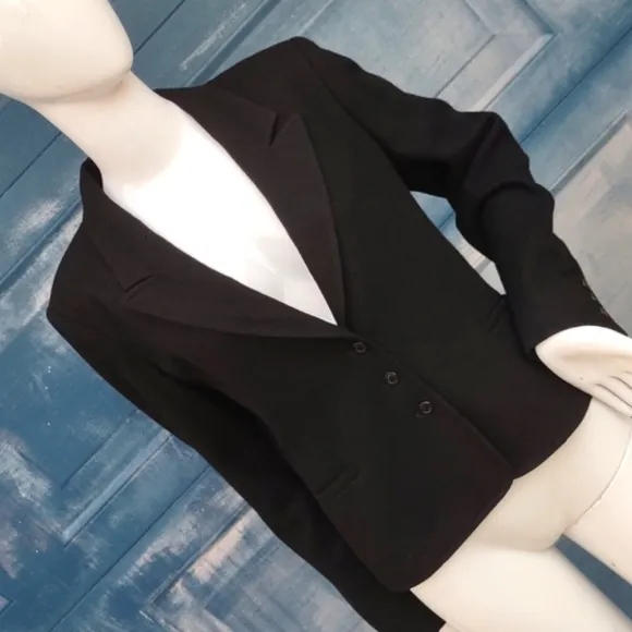 Handmacher Vintage Ladies Pure Wool (3) Button Lux Blazer