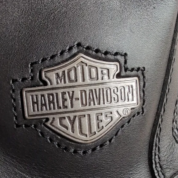 Harley-Davidson Black Leather Combat Boots