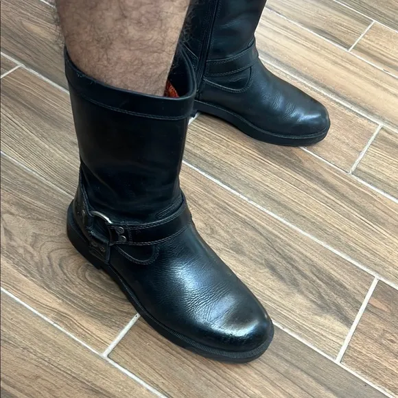 Harley Davidson  Black Leather Men's Boots