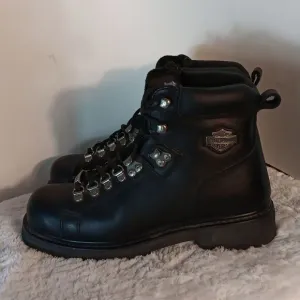 Harley-Davidson Black Leather Moto Boots