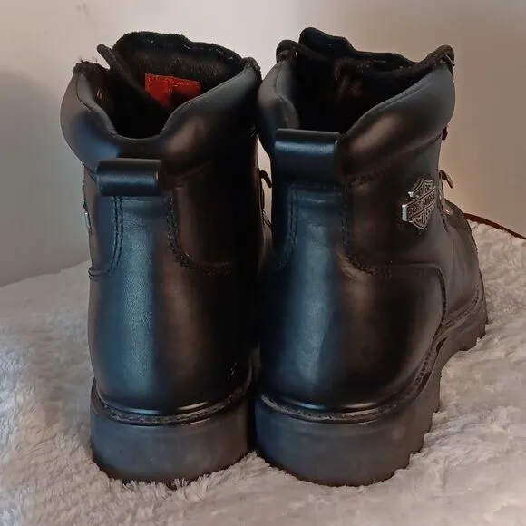 Harley-Davidson Black Leather Moto Boots