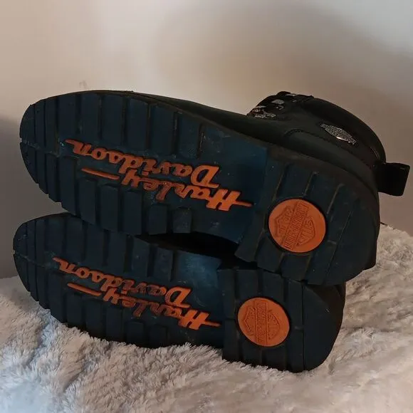 Harley-Davidson Black Leather Moto Boots