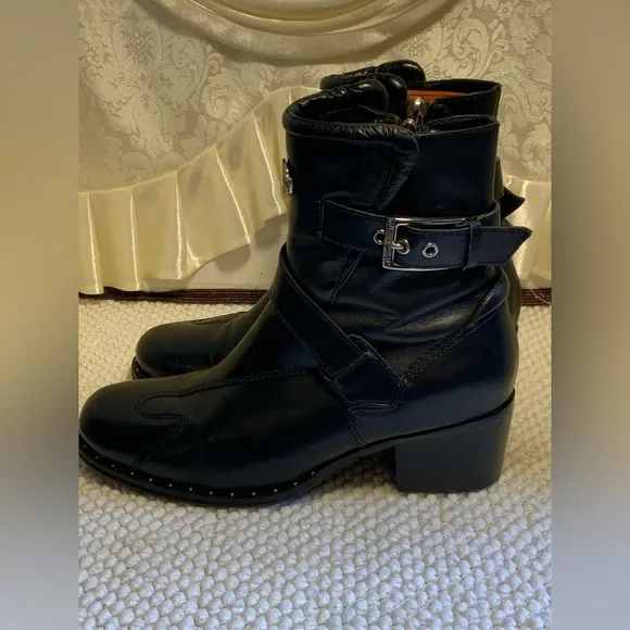 HARLEY DAVIDSON DELLA WOMENS LEATHER MOTOR CYCLE BOOTS