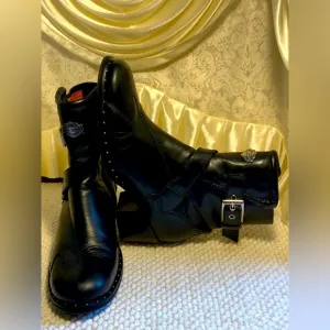 HARLEY DAVIDSON DELLA WOMENS LEATHER MOTOR CYCLE BOOTS