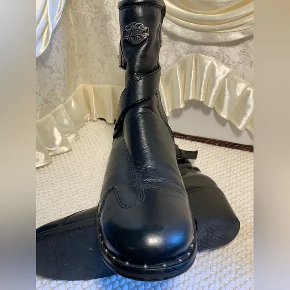 HARLEY DAVIDSON DELLA WOMENS LEATHER MOTOR CYCLE BOOTS