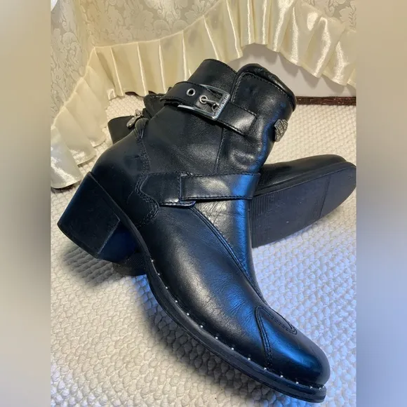 HARLEY DAVIDSON DELLA WOMENS LEATHER MOTOR CYCLE BOOTS