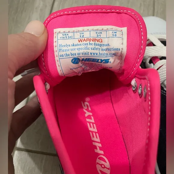 Heelys Youth NWOT Veloz Denim Rainbow Wheeled Shoes
