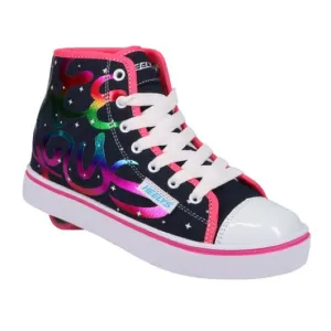 Heelys Youth NWOT Veloz Denim Rainbow Wheeled Shoes