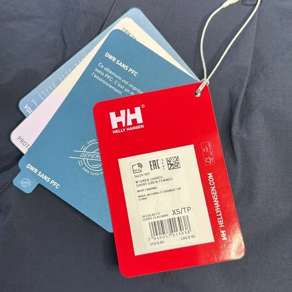 Helly-Hansen | SirenL Shorts, Navy Blue, Size XS NWL