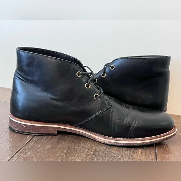 Helm Black Leather Chukka Boots Mens size 8
