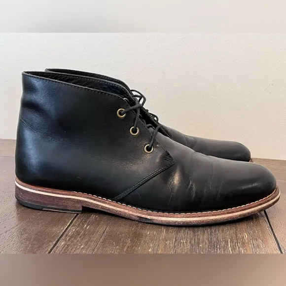 Helm Black Leather Chukka Boots Mens size 8