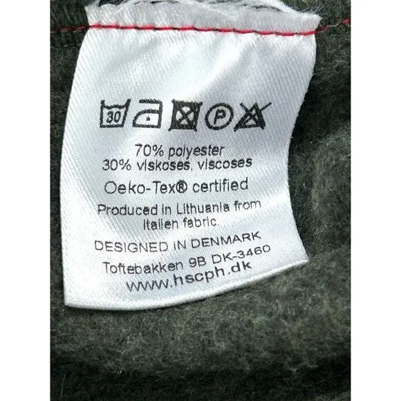 Henriette Steffensen Copenhagen Women Fleece Cape Poncho Green Gray One Size R