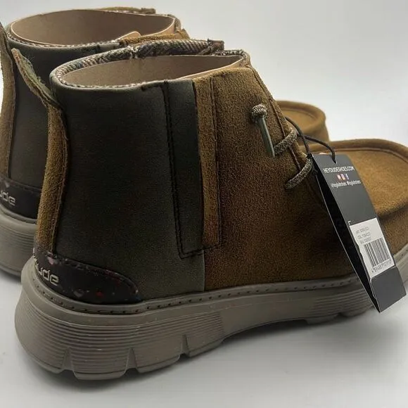 HEY DUDE Boris Eco Casual Shoe Comfort Boots - Tobacco - Men's Size 8- NWB