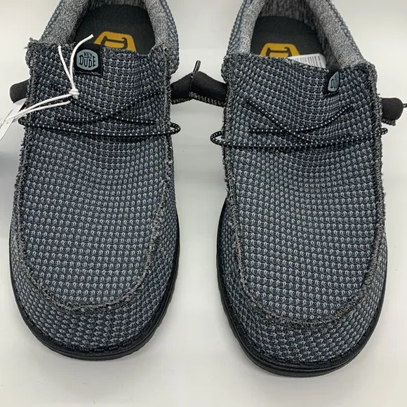 Hey Dude NWT Wally Sport Mesh Charcoal Gray 8 Slip-On Shoes Casual Minimalist